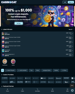 CasinoCat Casino screenshot