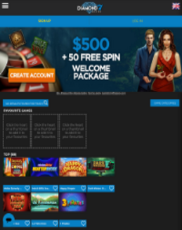 Diamond7 Casino screenshot