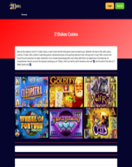21 Dukes Casino screenshot