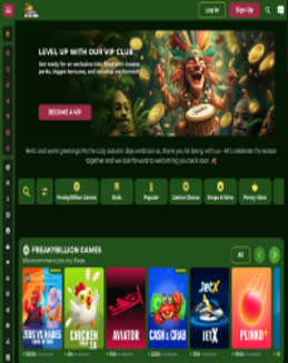 FreakyBillion Casino screenshot