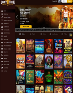 Lucky Creek Casino screenshot