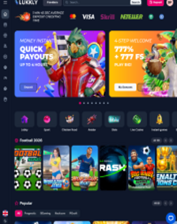 Lukkly Casino screenshot