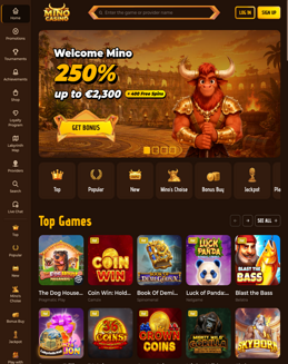 Mino Casino screenshot