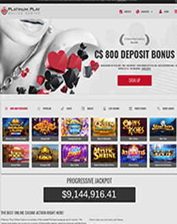 Platinum Play Casino screenshot