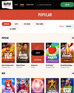 Rapid Casino screenshot