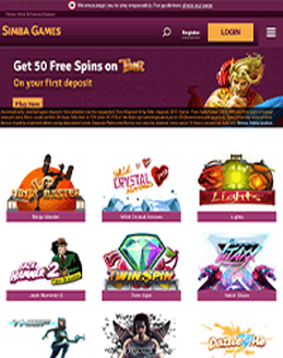 Simba Games Casino screenshot