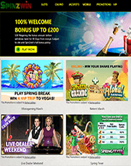 SpinzWin Casino screenshot