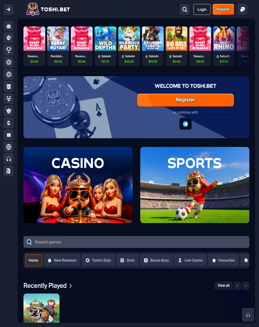 Toshi.bet Casino screenshot