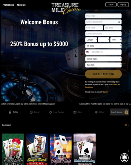 Treasure Mile Casino screenshot