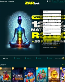 ZARbet Casino screenshot