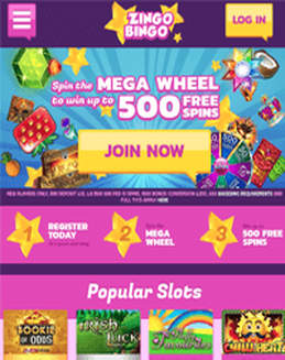 Zingo Bingo Casino screenshot