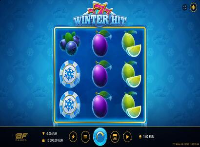 Képernyőkép a 777 Winter Hit nyerőgépről az Energycasino játékkínálatából