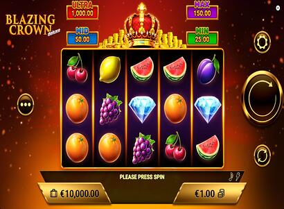 Screenshot des Spiels Blazing Crown Deluxe bei Verde Casino