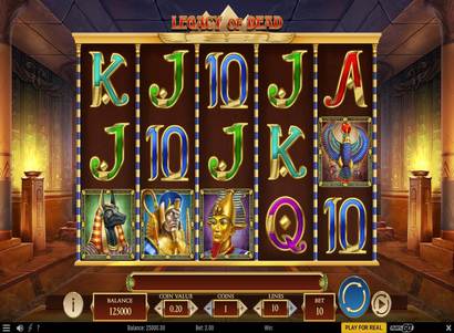 Screenshot des Spiels Legacy of Dead bei Jet4bet