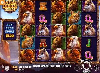 Wild Bison Charge játék képernyőképe a Bison casinoban